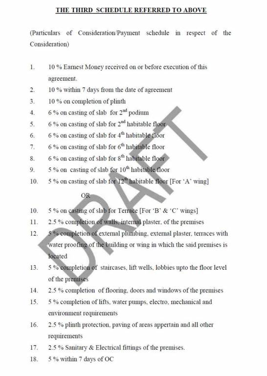 saujanya-rachanaa Construction Linked Payment (CLP) Payment Plan
