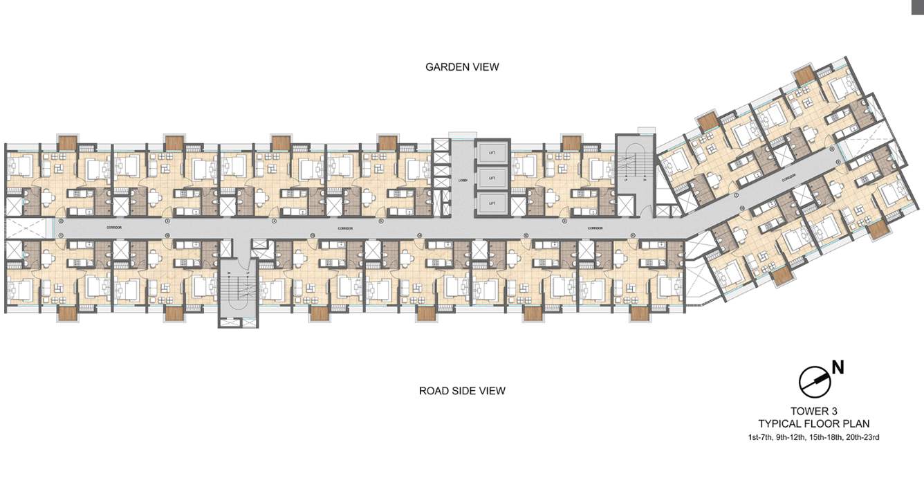  crown kolshet tower 3 Tower 3 Cluster Plan