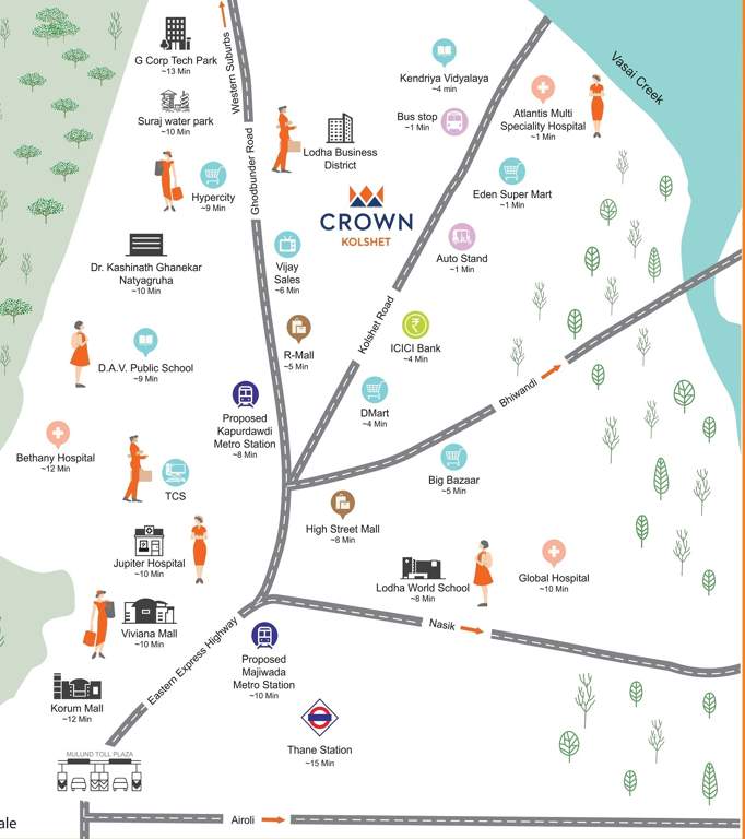  crown kolshet tower 3 Location Plan