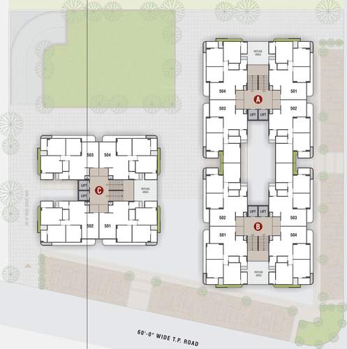  shree-sharanam-sky Block A, B & C Cluster Plan For 5th, 8th & 11th