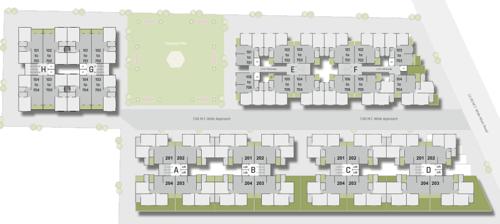 shree-siddheshwar-hometown Block A, B, C, D, E, F, G & H Cluster Plan for 2nd Floor