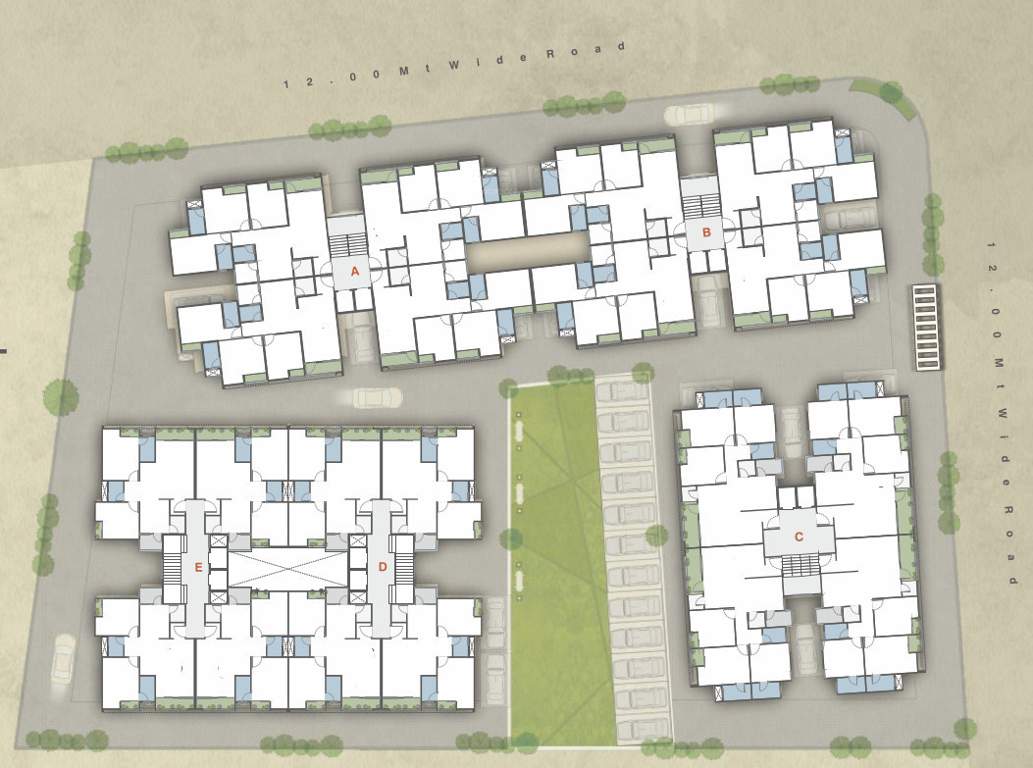  bhavan residency A To E Typical Cluster Plan
