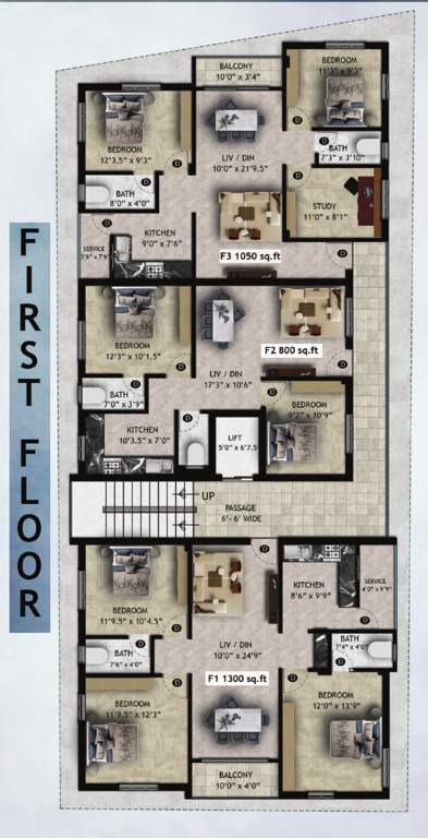  vivaan Viva Vivaan Cluster Plan for 1st Floor