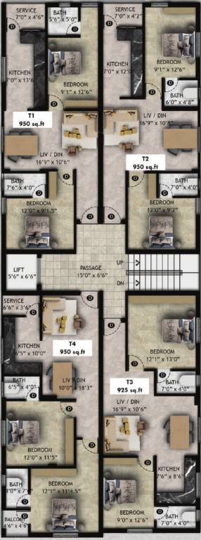  velar Velar Cluster Plan For 3rd Floor