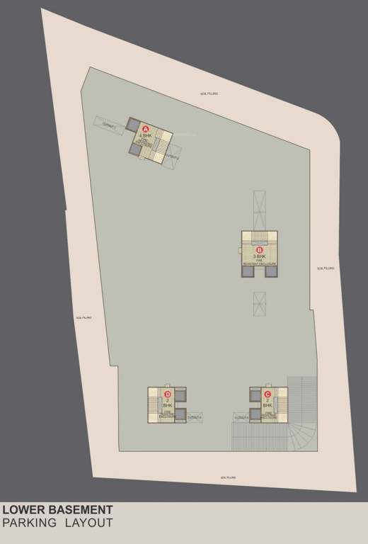  malabar plus Block A, Block B, Block C And Block D Lower Parking Cluster Plan