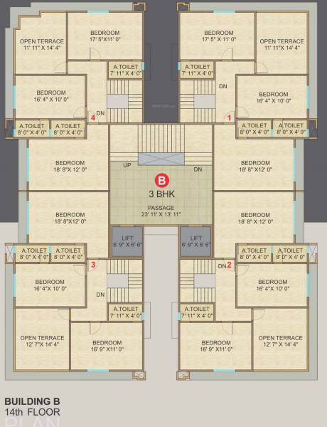  malabar-plus Block A Cluster Plan for 14th Floor