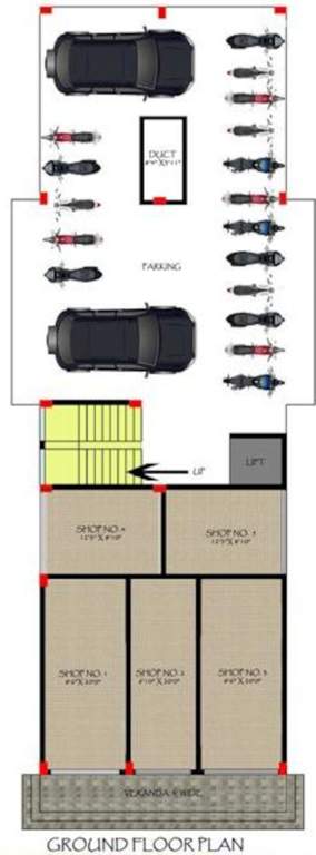  shri ganesha apartment Shri Ganesha Apartment Cluster Plan for ground Floor