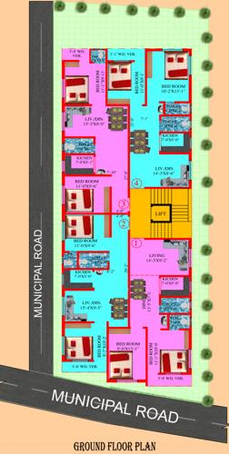  ganapati-apartment Ganapati Apartment Cluster Plan For Ground Floor