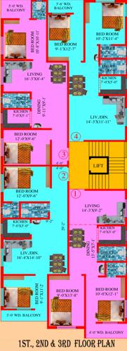  ganapati-apartment Ganapati Apartment Cluster Plan From 1st To 3rd Floor