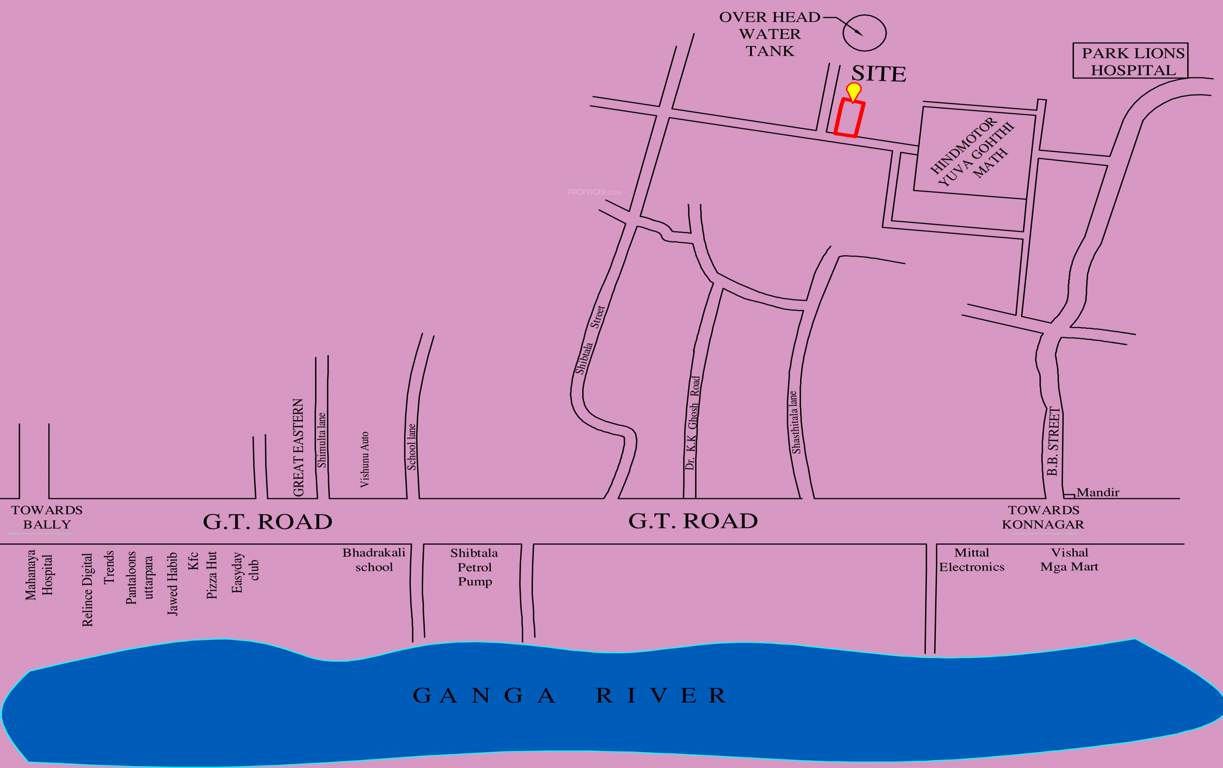  ganapati apartment Location Plan