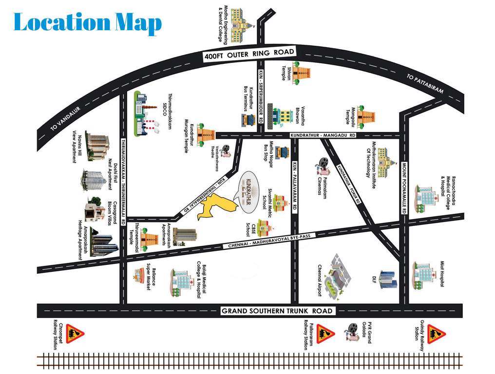  kundrathur new town Location Plan