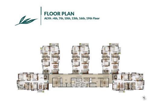 Alya Cluster Plan For 4th, 7th, 10th, 13th, 16th & 19th Floor avana-phase-1 Alya Cluster Plan For 4th, 7th, 10th, 13th, 16th & 19th Floor