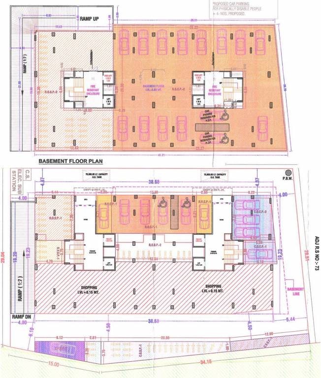 karunesh homes A And B Basement Cluster Plan