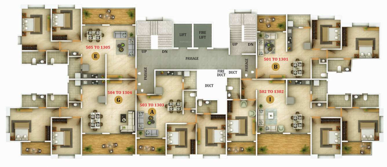  palazzo Tower 2 Cluster Plan