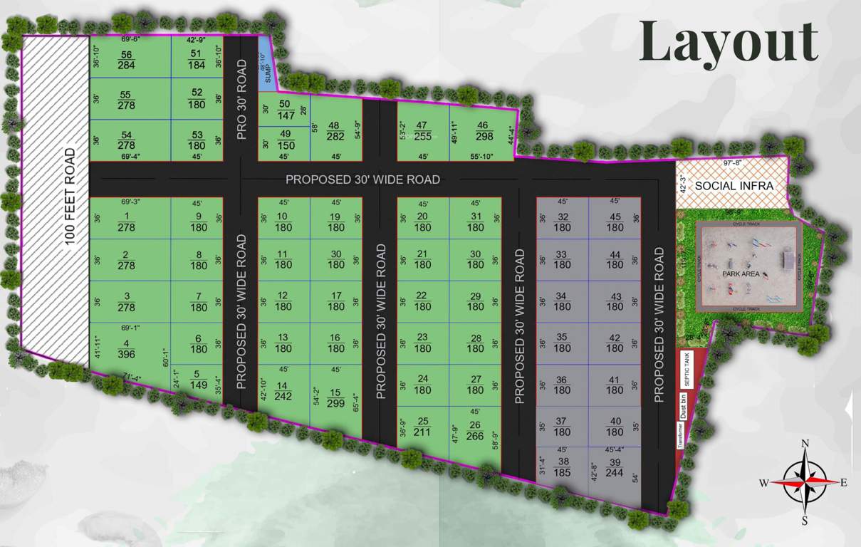  rainbow county Layout Plan