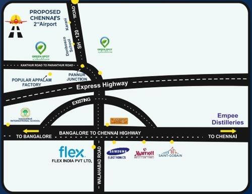  green-spot-sunguvarchatram-phase-iii Location Plan