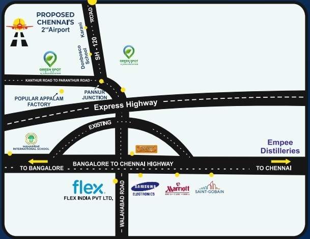  green spot sunguvarchatram phase iii Location Plan