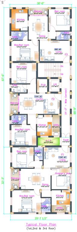  keerthi enclave Keerthi Enclave Cluster Plan from 1st to 3rd Floor