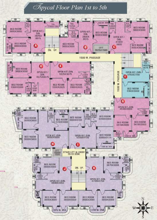  anjwainee Anjwainee Cluster Plan from 1st to 5th Floor
