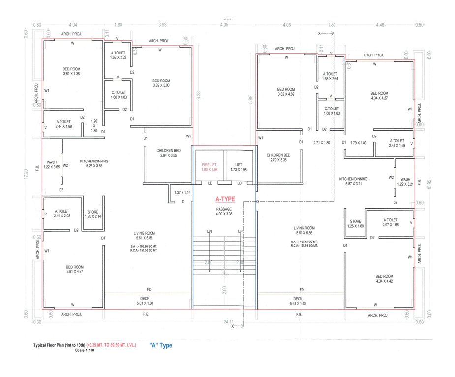  palm heaven Tower A Cluster Plan from 1st to 13th Floor