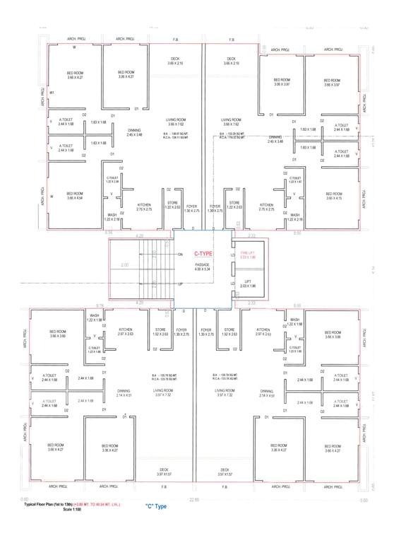  palm heaven Tower C Cluster Plan from 1st to 13th Floor