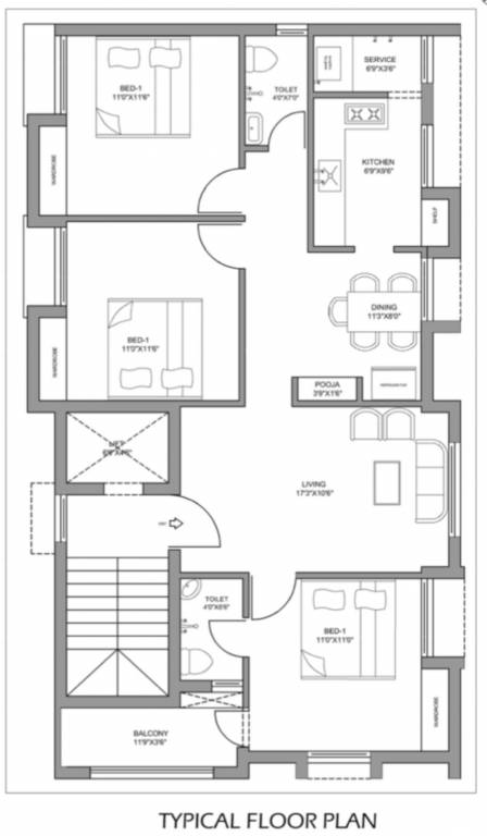  saranya Saranya Cluster Plan from 1st to 3rd Floor
