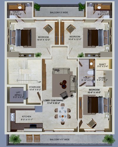 Luxury Builder Floors Cluster Plan from 1st to 4th Floor luxury-builder-floors Luxury Builder Floors Cluster Plan from 1st to 4th Floor