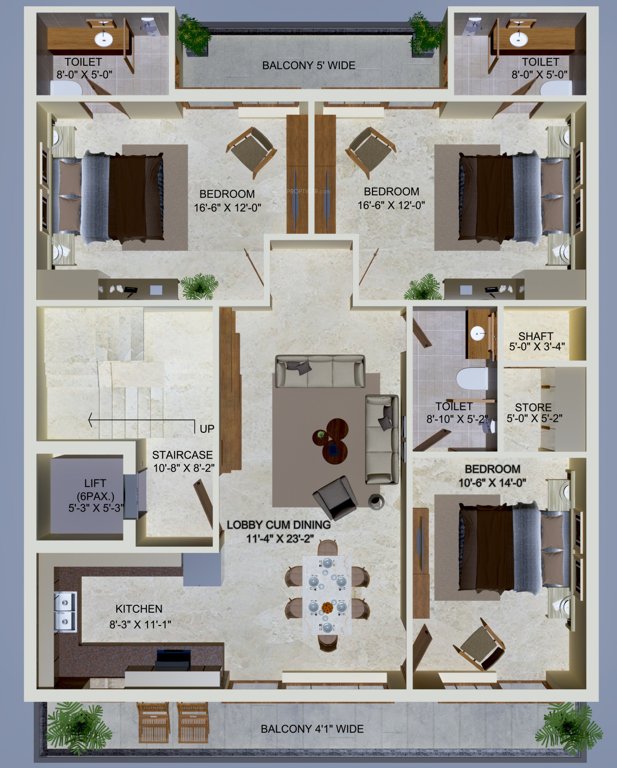 luxury builder floors Luxury Builder Floors Cluster Plan from 1st to 4th Floor