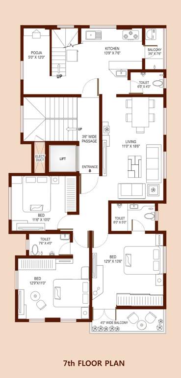  pallacio Pallacio Cluster Plan For 7th Floor