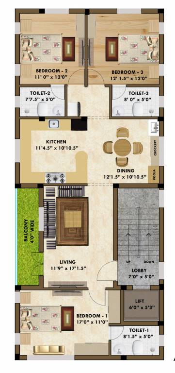  jasmine Jasmine Cluster Plan For Typical Floor
