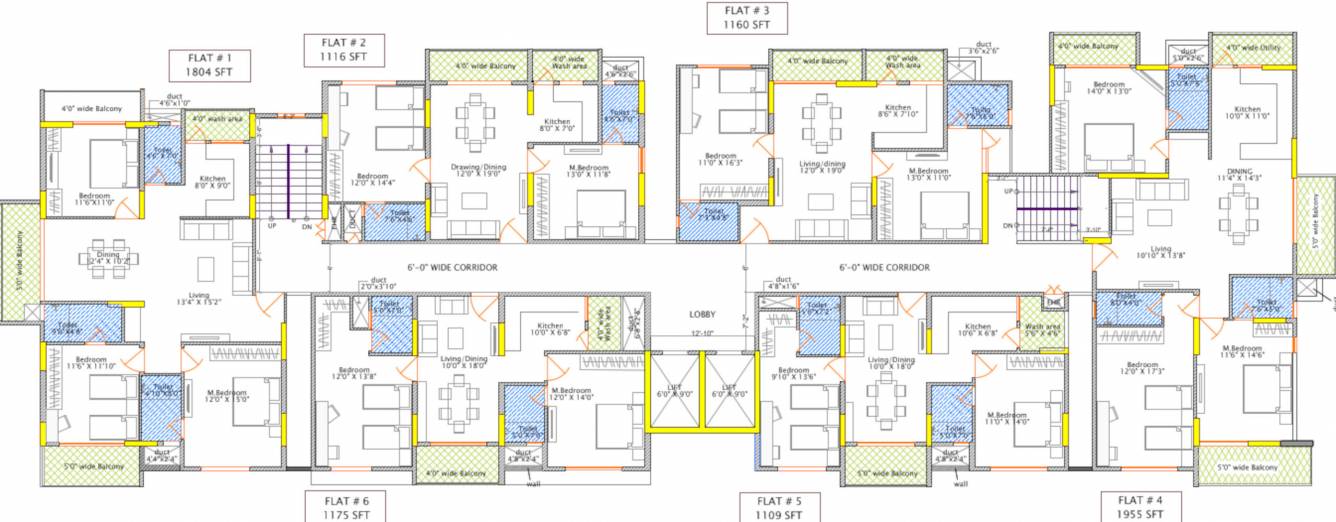  tejus Tejus Cluster Plan For Typical Floor Plan