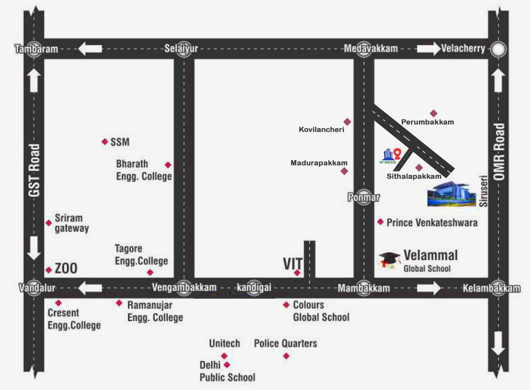  kp breeze luxury residential plots Location Plan