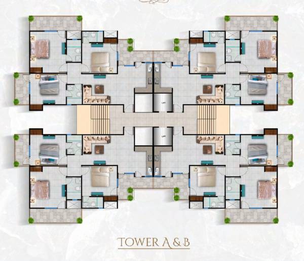  life-and-joy Tower - A Cluster Plan