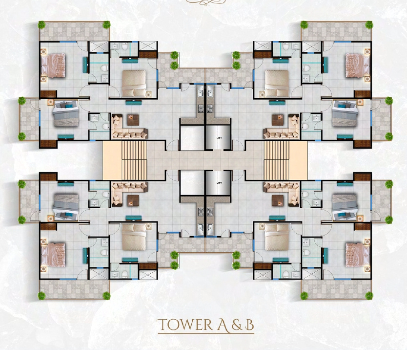  life and joy Tower   A Cluster Plan