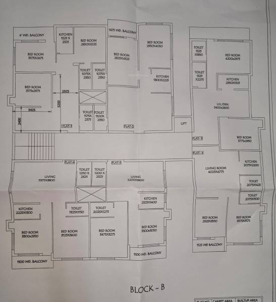  green-vatika Block B Cluster Plan for Typical Floor