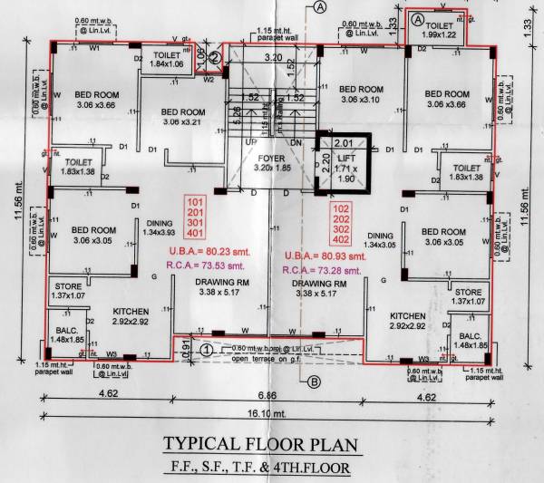  mann-7 Mann 7 Cluster Plan from 1st to 4th Floor