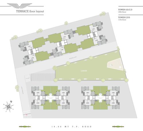  shree-siddheshwar-highwing Block  A,B,C,D,E,F,G Cluster Plan from 10th to 11th Floor