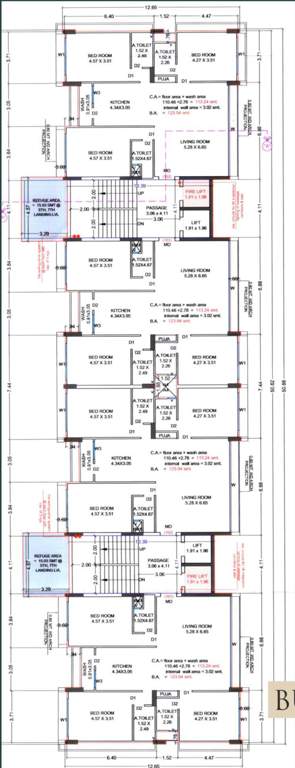  park Block G,H Cluster Plan From 1st To 12th Floor