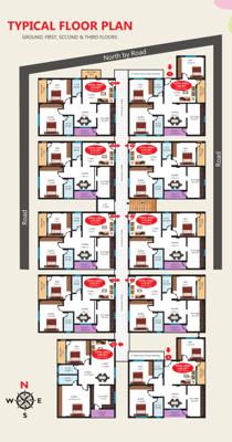  happy-homes-arka Happy Homes Arka Cluster Plan from 1st to 3rd Floor
