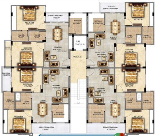  prem-lata-enclave Prem Lata Enclave Cluster Plan For Typical Floor