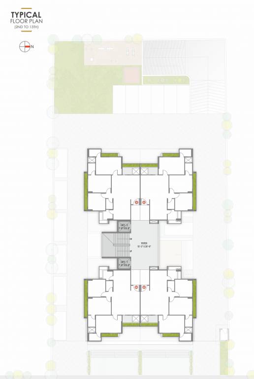  casa Casa Cluster Plan For Typical Floor