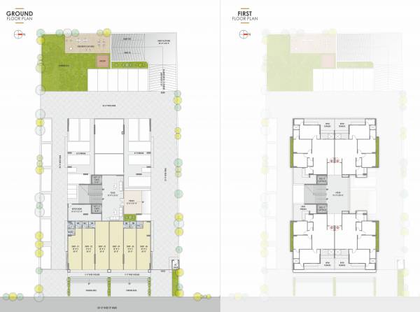  casa Casa Cluster Plan From Ground To 1st Floor