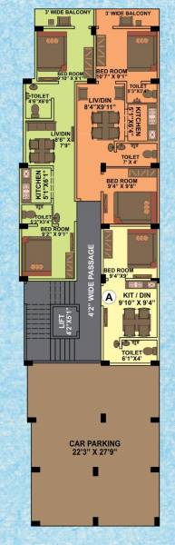  balaji-residency Balaji Residency Cluster Plan For Ground Floor