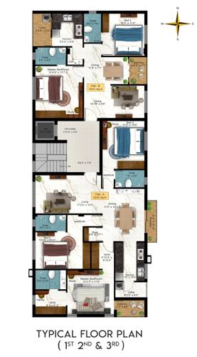 sai-sridevi-nilayam Sai Sridevi Nilayam Cluster Plan from 1st to 3rd Floor