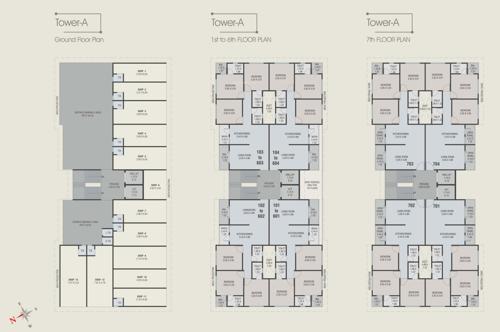  empyrean-courtyard-ii A Cluster Plan from ground to 7th Floor