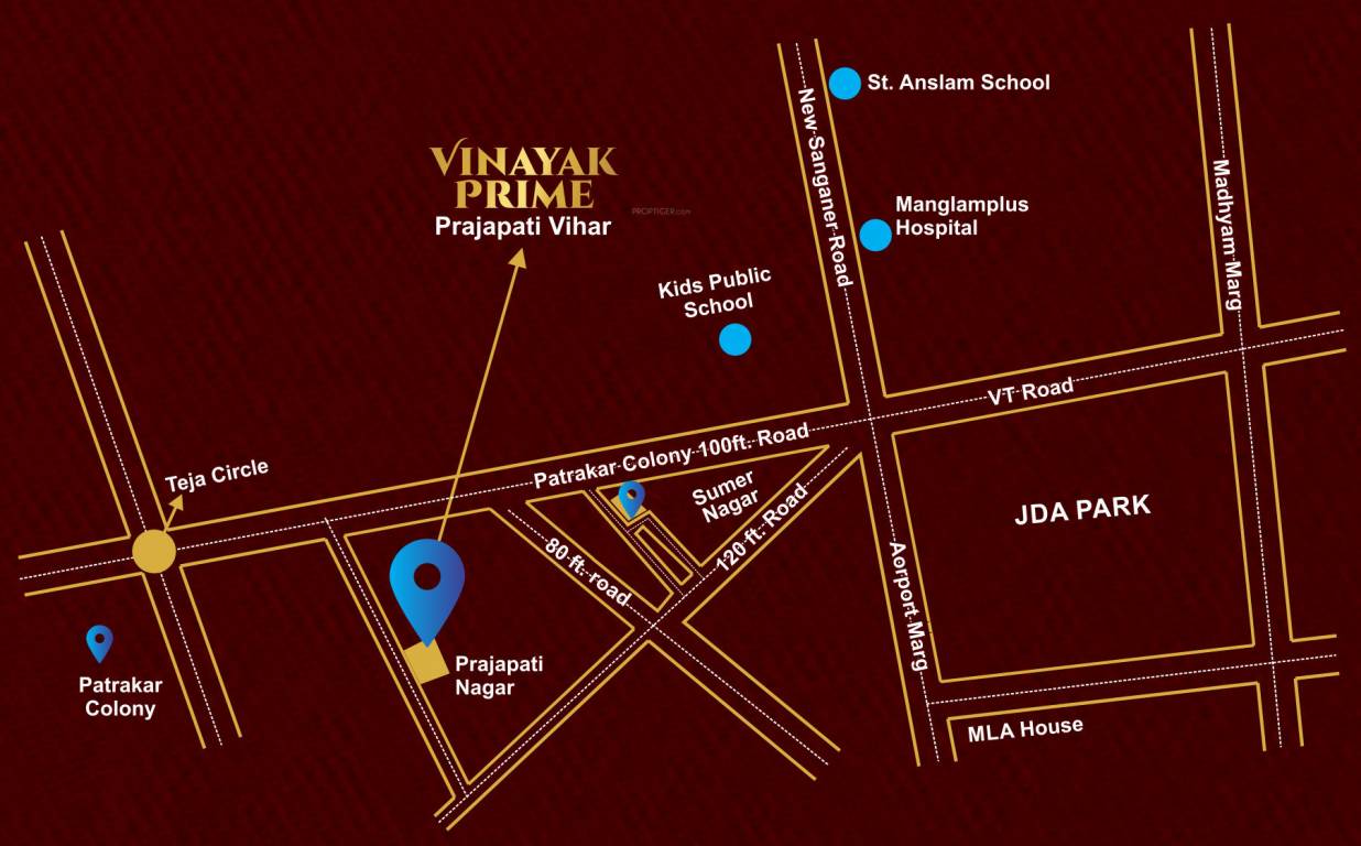  vinayak prime Location Plan