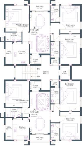  golden-villa Golden Villa Cluster Plan From 1st To 3rd Floor