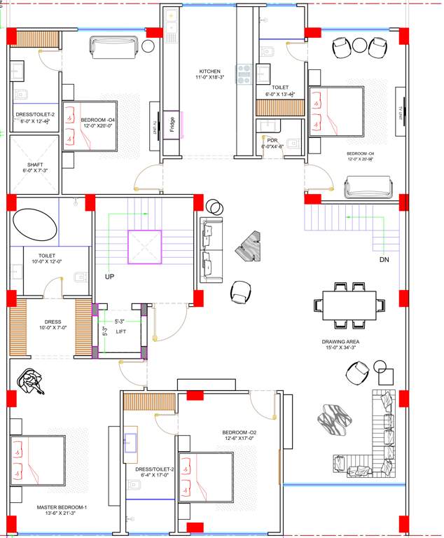  home ultra luxury floors 1 Home Ultra Luxury Floors 1 Cluster Plan Typical Floor Plan