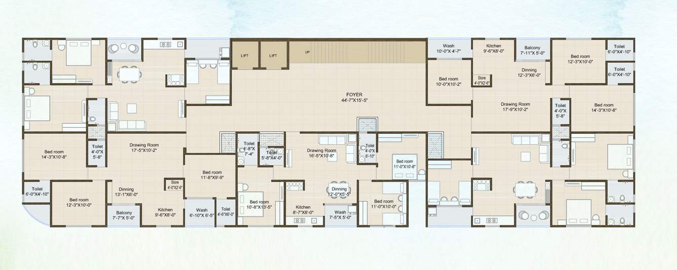  tulip 34 Tulip 34 Cluster Plan for 1st Floor
