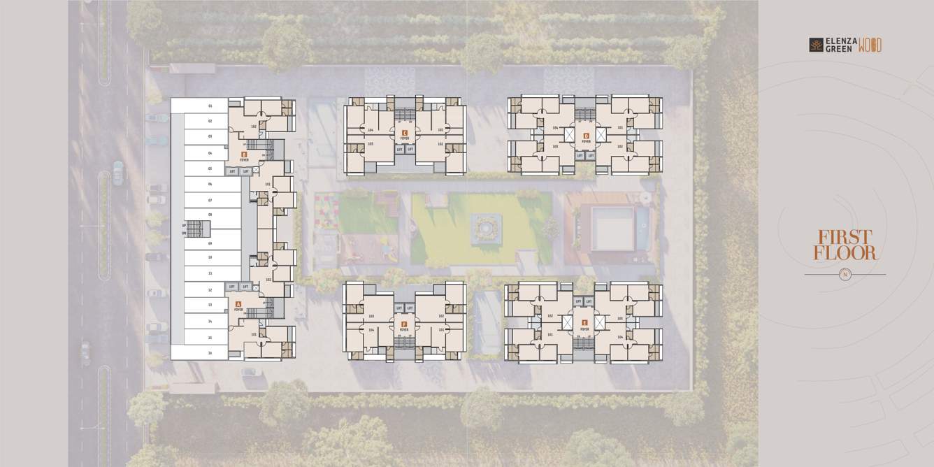  greenwood Block A Cluster Plan for 1st Floor